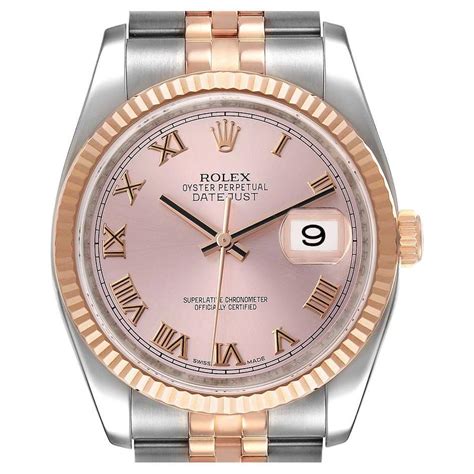 rolex datejust 36 or rose et acier|rolex 36mm datejust diamond bezel.